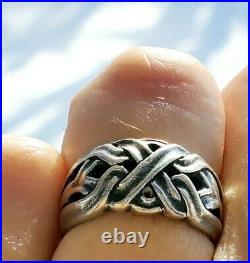 James Avery Retired Braid Openwork Ring Size 6.5 GREAT PATINA