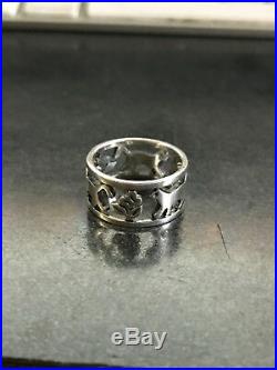 James Avery Retired Cat Band Ring Size 6 Sterling Silver