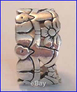 James Avery Retired Continuous Angels Band Ring Sz 6.5 Silver Charm with Box