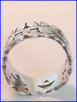James Avery Retired Continuous Angels Band Ring Sz 6.5 Silver Charm with Box