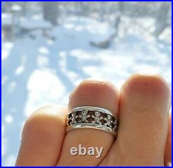 James Avery Retired Continuous Teddy Bear Eternity Ring Size 7