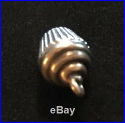 James Avery Retired Cupcake Charm Bronze & Sterling Silver No Jump Ring