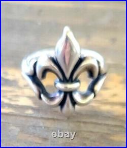 James Avery Retired Fleur De Lis Ring Size 7.25 Sterling Silver Pretty