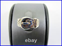 James Avery Retired Floral Belt & Buckle Sterling Silver Ring. 925 Jewelry