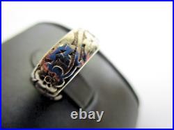 James Avery Retired Floral Belt & Buckle Sterling Silver Ring. 925 Jewelry