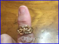 James Avery Retired GENTLE WAVE 14K Yellow Gold Swirl Ring Band