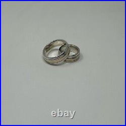 James Avery Retired Gold and Silver Wedding Band Size 5