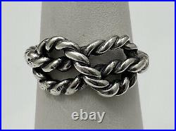James Avery Retired HTF Twisted Wire True Love Knot Size 5.75 Ring
