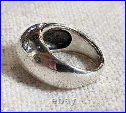 James Avery Retired Hammered Dome Ring Sterling Silver Size 8