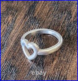 James Avery Retired Heart Open Center Ring Sterling Silver Size 5
