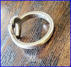 James Avery Retired Heart Open Center Ring Sterling Silver Size 5