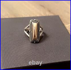 James Avery Retired Heirloom Bronze and Silver Ring Size 8