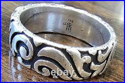 James Avery Retired Kai Wave Band Ring Sterling Silver Size 10