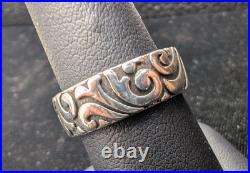 James Avery Retired Koi Band Unisex Cloud Whimsical Ring Size 8.5