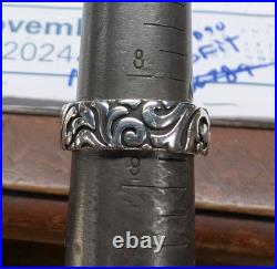 James Avery Retired Koi Band Unisex Cloud Whimsical Ring Size 8.5