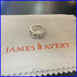 James Avery Retired La Paloma Dove Ring With Flowers