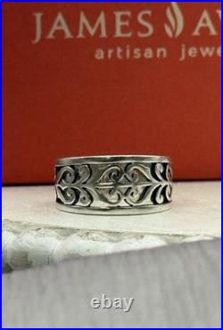 James Avery Retired Open Adorned Band Ring Size 6.5 / 4.07 G