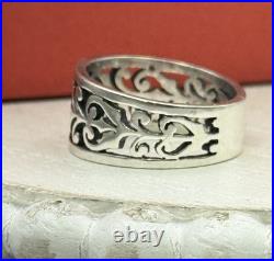 James Avery Retired Open Adorned Band Ring Size 6.5 / 4.07 G