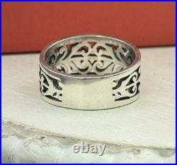 James Avery Retired Open Adorned Band Ring Size 6.5 / 4.07 G