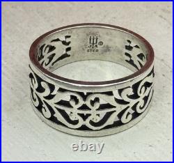 James Avery Retired Open Adorned Band Ring Size 6.5 / 4.07 G