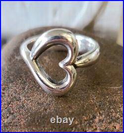 James Avery Retired Open Heart Ring Size 7.5 Sterling Silver NEAT Ring