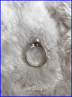 James Avery Retired Pearl Gold & Silver Ring