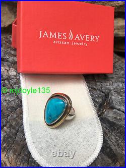 James Avery Retired Puerto De Luna Sterling Silver and Bronze Ring 8 HTF L@@K