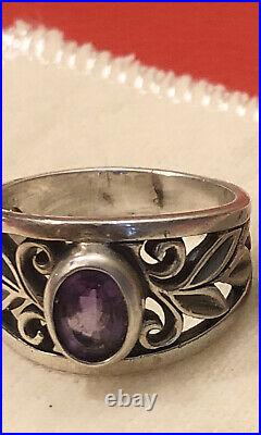 James Avery Retired Purple Amethyst Vines Ring Size 9 BEAUTIFUL