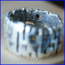 James Avery Retired & RARE TREE BARK TEXTURED Ring Sterling Silver Size 6.75