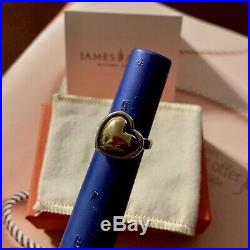 James Avery Retired Rare 14k Gold & Sterling Silver Large Heart Ring