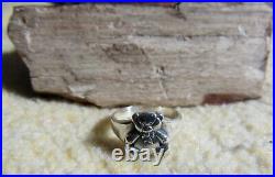 James Avery Retired Rare 925 Sterling Silver Teddy Bear Ring Size 6.0
