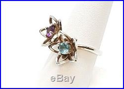 James Avery Retired Rare Double Star Flower Ring. 925 Preowned Size 9