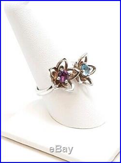 James Avery Retired Rare Double Star Flower Ring. 925 Preowned Size 9