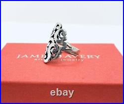 James Avery Retired Rare Vintage Tracery Open Scroll Ring Sterling Size 6.75