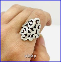 James Avery Retired Rare Vintage Tracery Open Scroll Ring Sterling Size 6.75