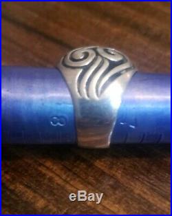 James Avery Retired Rare hard to find Large Scroll Dome Ring Size 7.5
