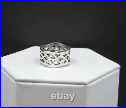 James Avery Retired Ring Openwork Fancy Band Jewelry Solid 925 Sterling Silver