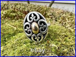 James Avery Retired Scrolled Fleuree Ring Size 9