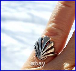 James Avery Retired Shell Ring Sterling Silver with Orig. Box