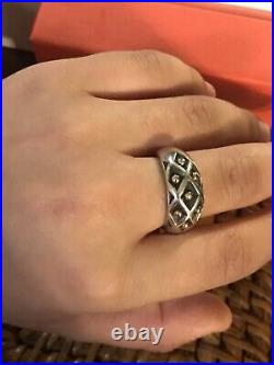 James Avery Retired Silver And 14k Gold Spanish Lattice Ring Size 5.5