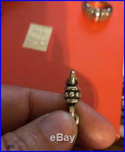 James Avery Retired Silver Beaded Thatch SET Earrings, Ring And Bracelet