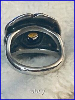 James Avery Retired Silver Citrine Ring Size 8