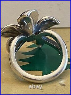 James Avery Retired Silver Copper and Silver Flower Ring Size 8