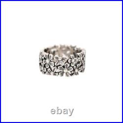 James Avery Retired Silver Floral Band Ring 4.9 Grams