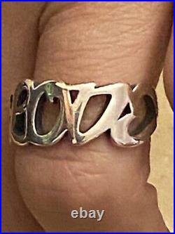 James Avery Retired Silver LOVE Ring Size 7