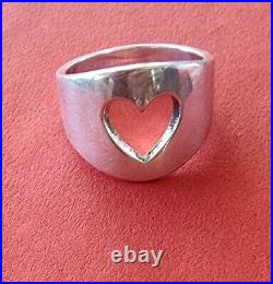 James Avery Retired Size 5 Heart Sterling Silver Ring Vintage Piece, NEAT