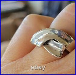 James Avery Retired Size 7 Overlap Ring Sterling Silver Beautiful Piece! Size 7