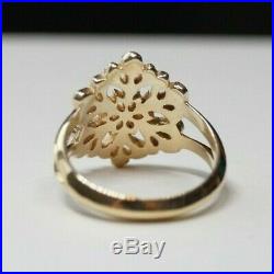 James Avery Retired Snowflake Ring 14k Yellow Gold Size 7