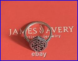 James Avery Retired Sterling Beaded Marquise Ring/Size-8.5