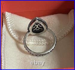 James Avery Retired Sterling Beaded Marquise Ring/Size-8.5